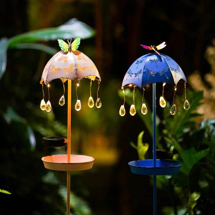 Wrought Iron Solar Bird Feeder Lamp | Garden Lighting - ZA-Zola
