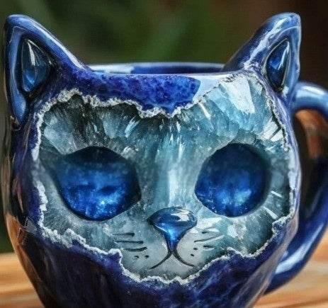ZA-Zola Geode Mug Crystal Cat Cup Resin Craft - ZA-Zola