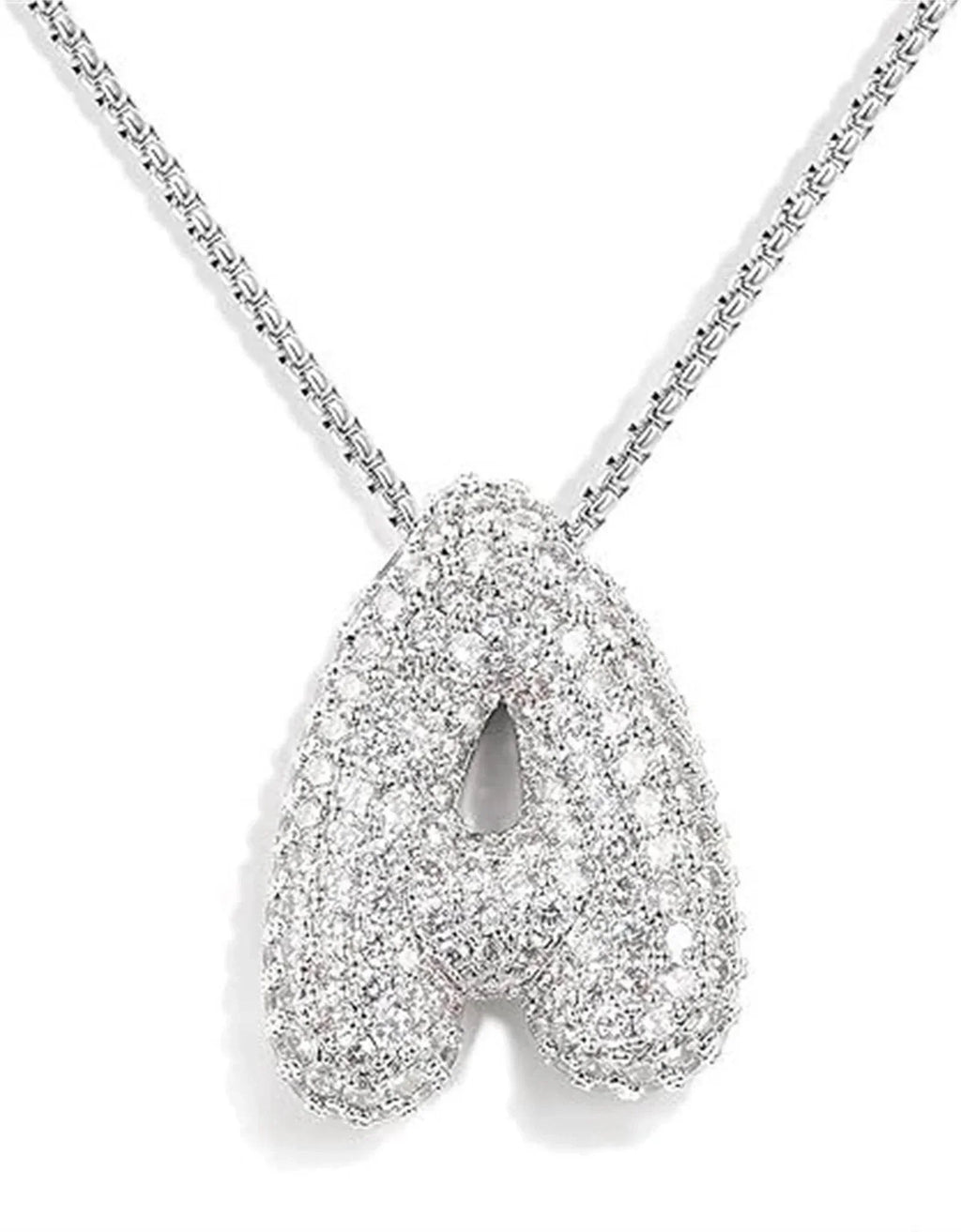 Zircon Balloon Letter Pendant Necklace for Women - ZA-Zola