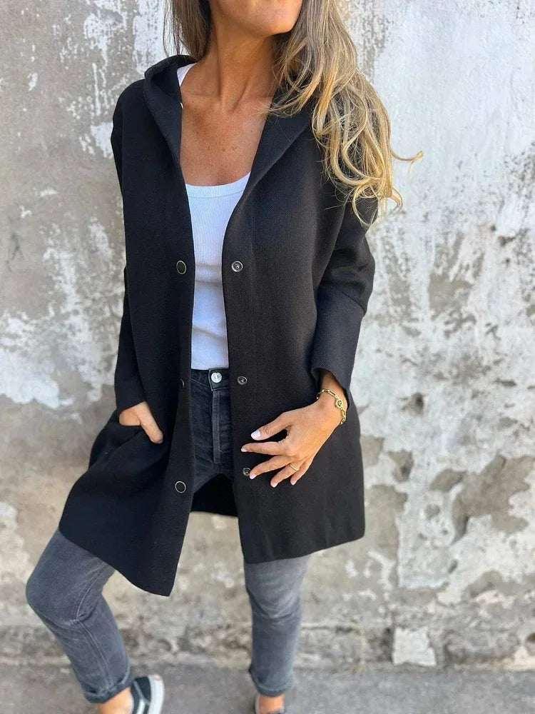 Women Hooded Cardigan Jacket – Casual Loose Fit Coat - ZA-Zola