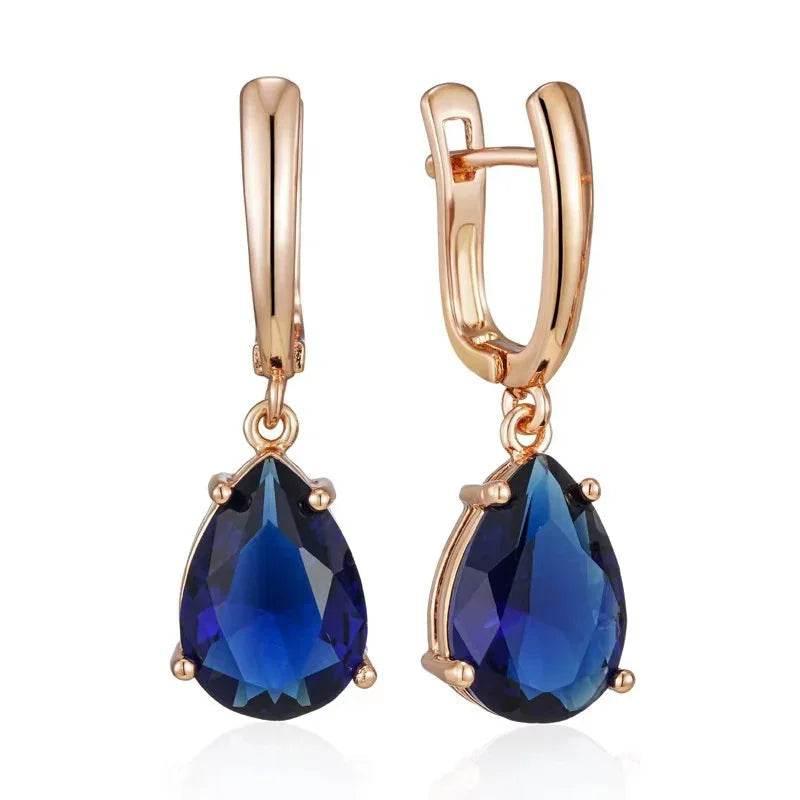 Trendy Rose Gold Diamond Earrings for Women - ZA-Zola