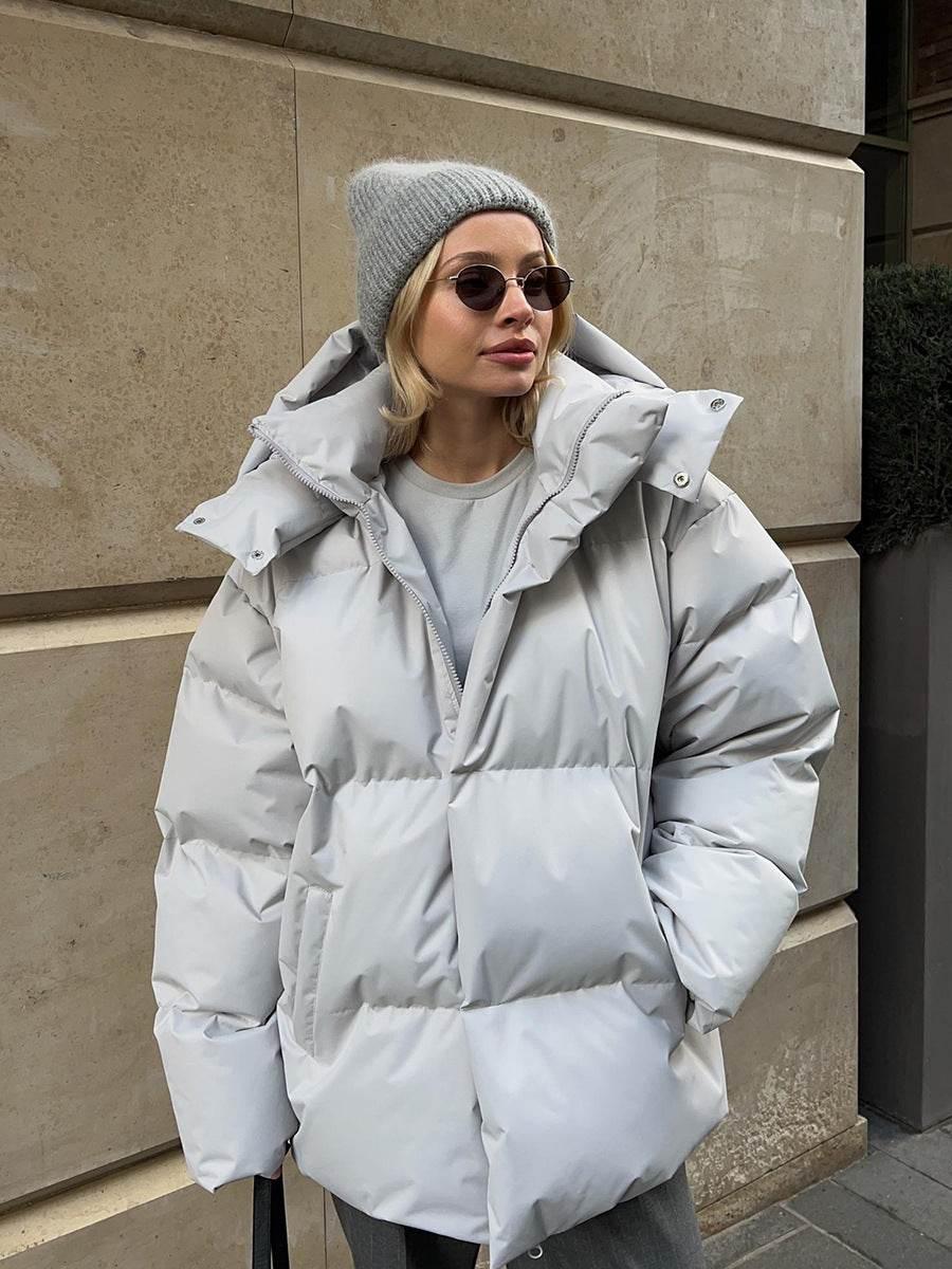 Fashion Cotton Jacket with Removable Hood – Warm Winter Coat - ZA-Zola