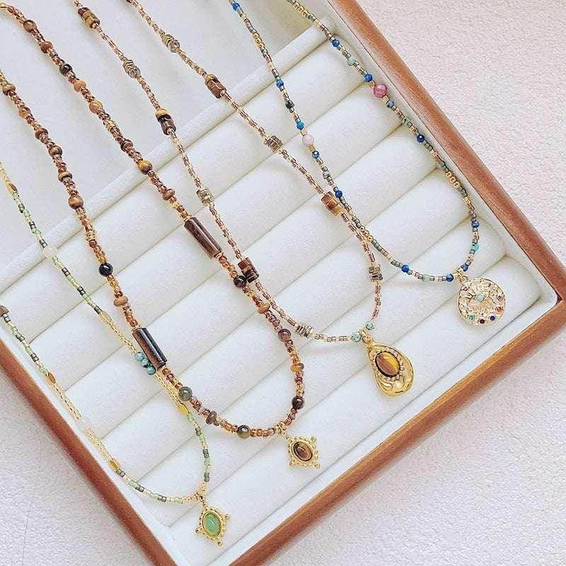 Maillard Color Pendant Necklace – Fall Winter Style - ZA-Zola