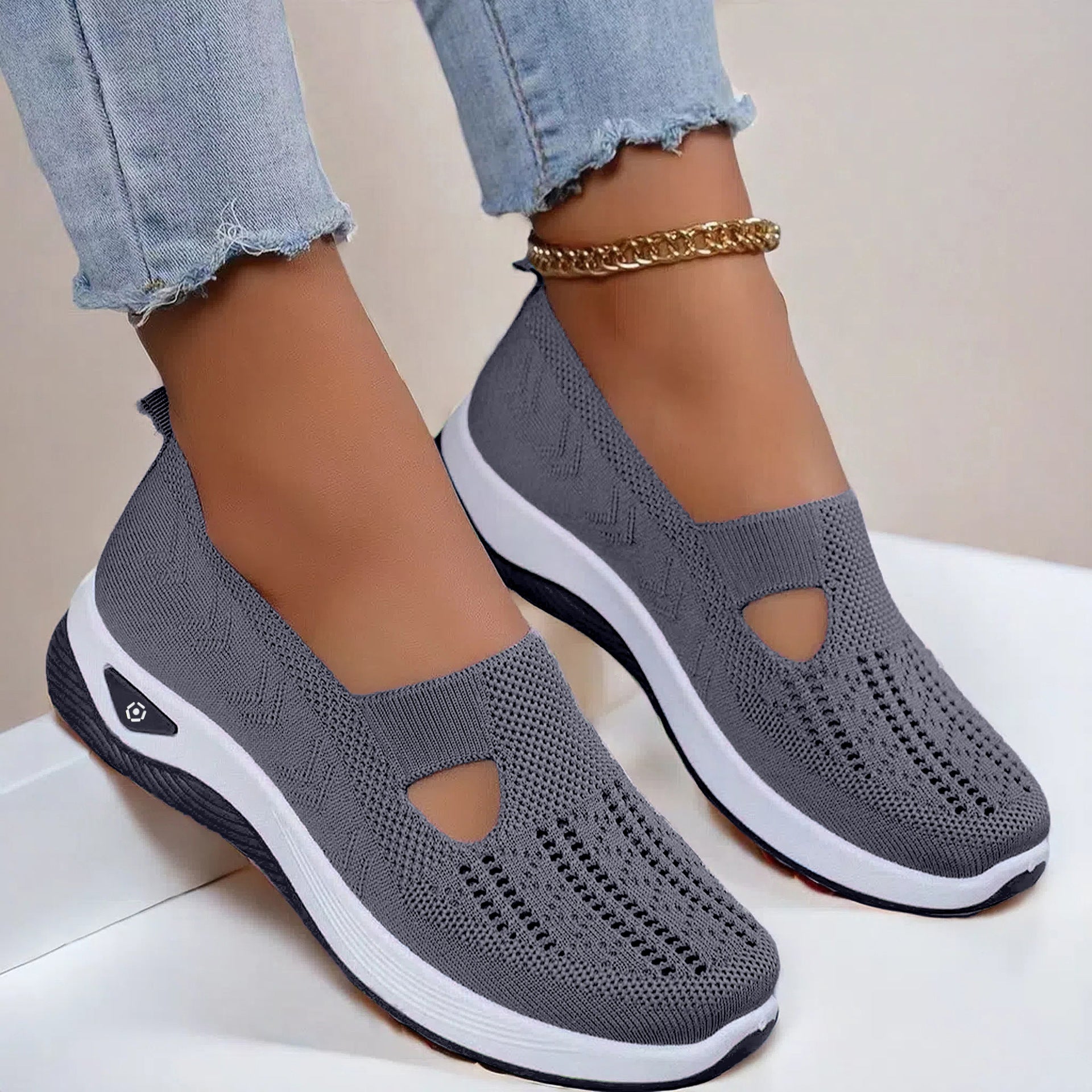 Women’s Mesh Flats Breathable Slip On Casual Comfort Shoes