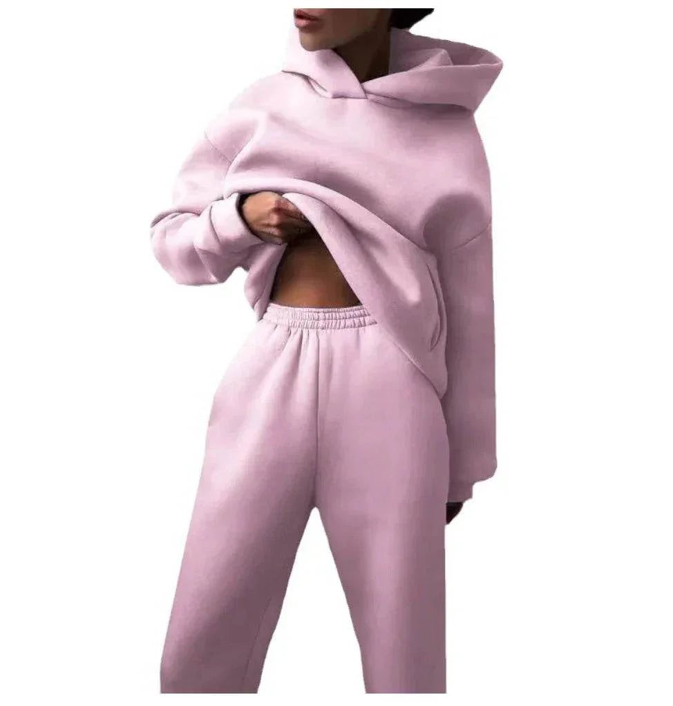 Simple Solid Color Hooded Suit – Shop Now! - ZA-Zola