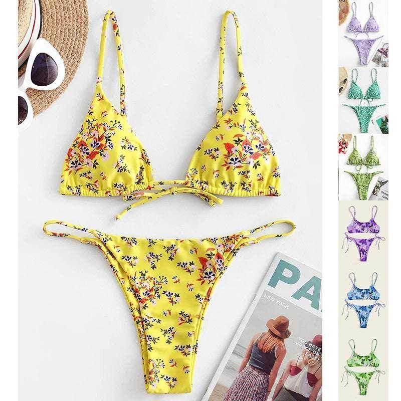 Summer Flowers Bikini | Sexy Push-Up Swimsuit – Buy Now - ZA-Zola