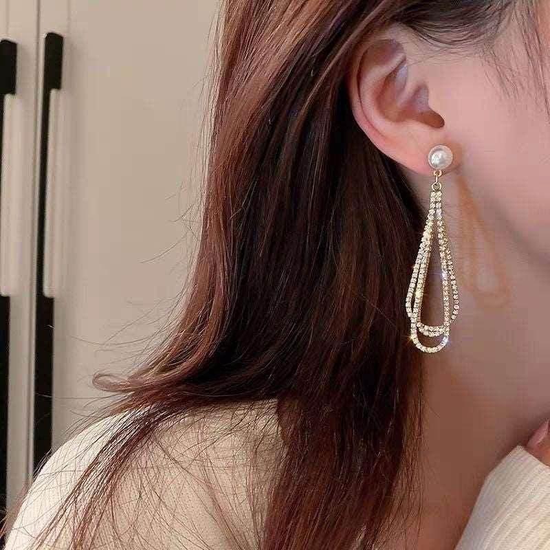 Elegant Drop Pearl Tassel Earrings – Shop Now! - ZA-Zola
