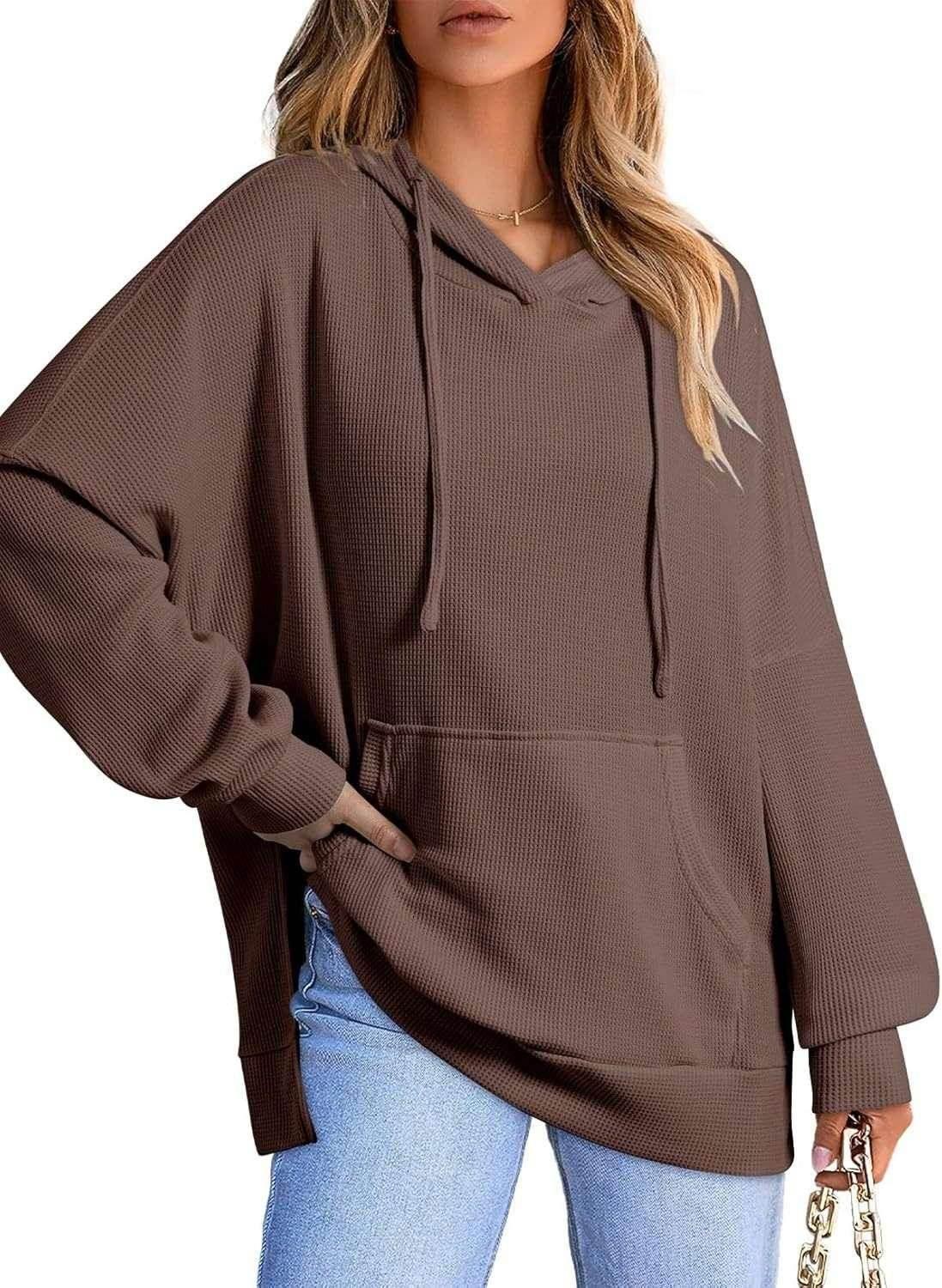 Women's Long Sleeve Pocket Pullover Sweatshirt - ZA-Zola