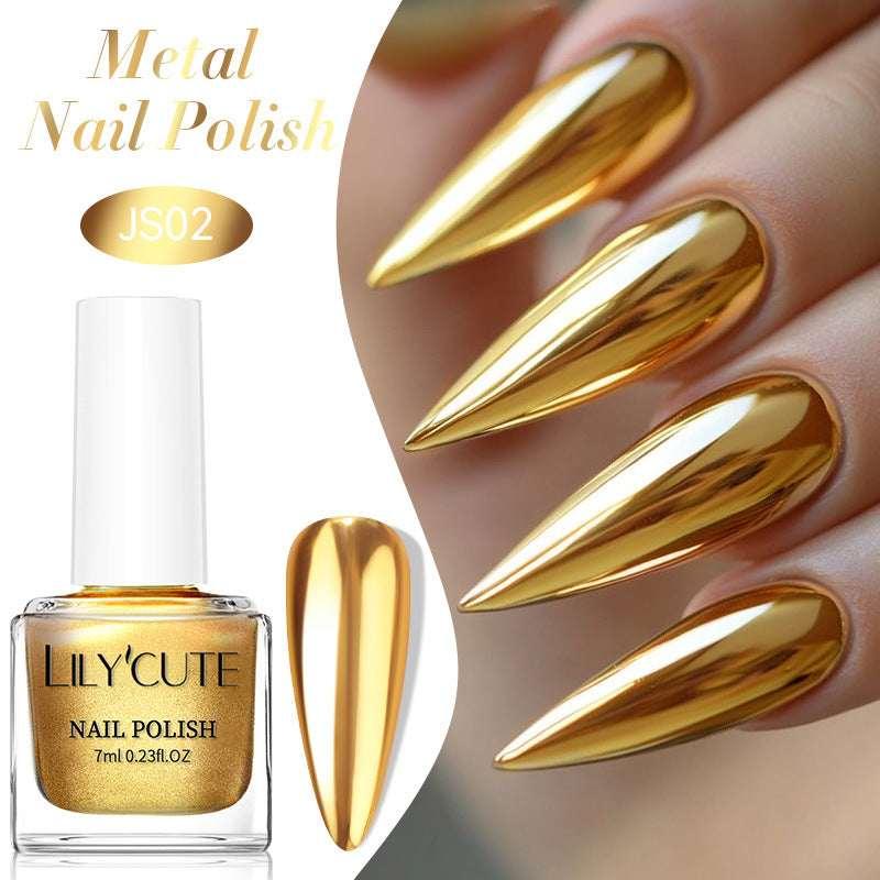 Metallic Mirror Nail Polish – Quick-Dry, No Baking Needed - ZA-Zola