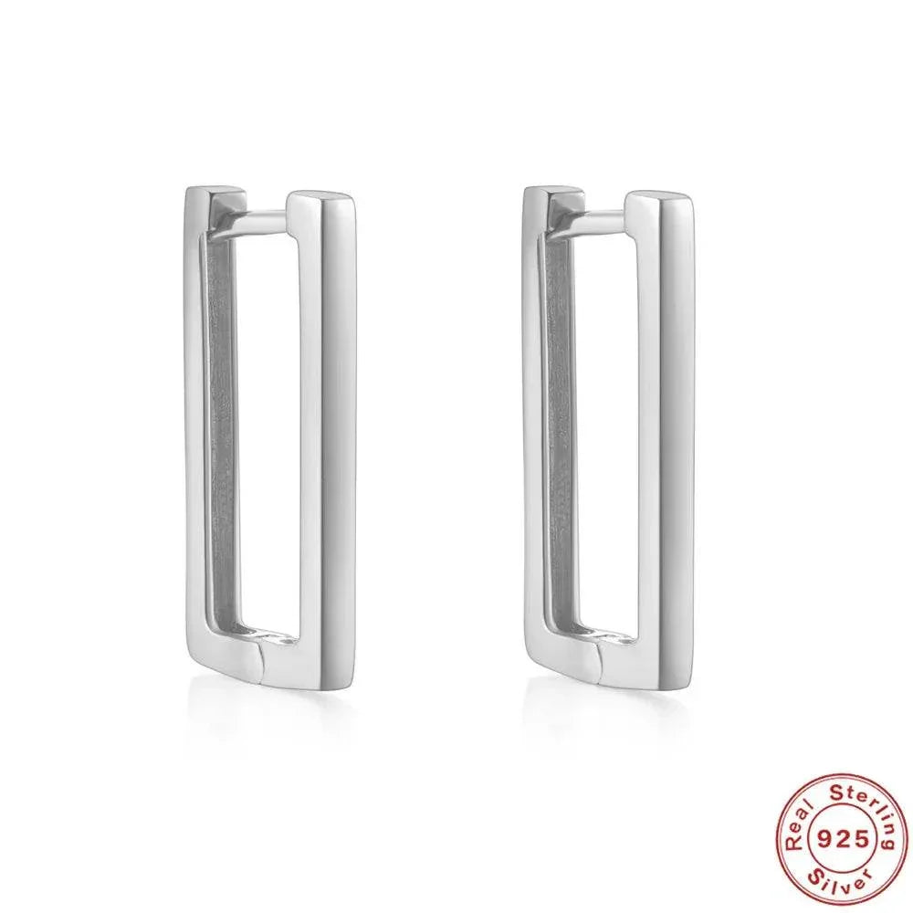 Simple S925 Sterling Silver Ear Clip – Elegant Geometric Design - ZA-Zola