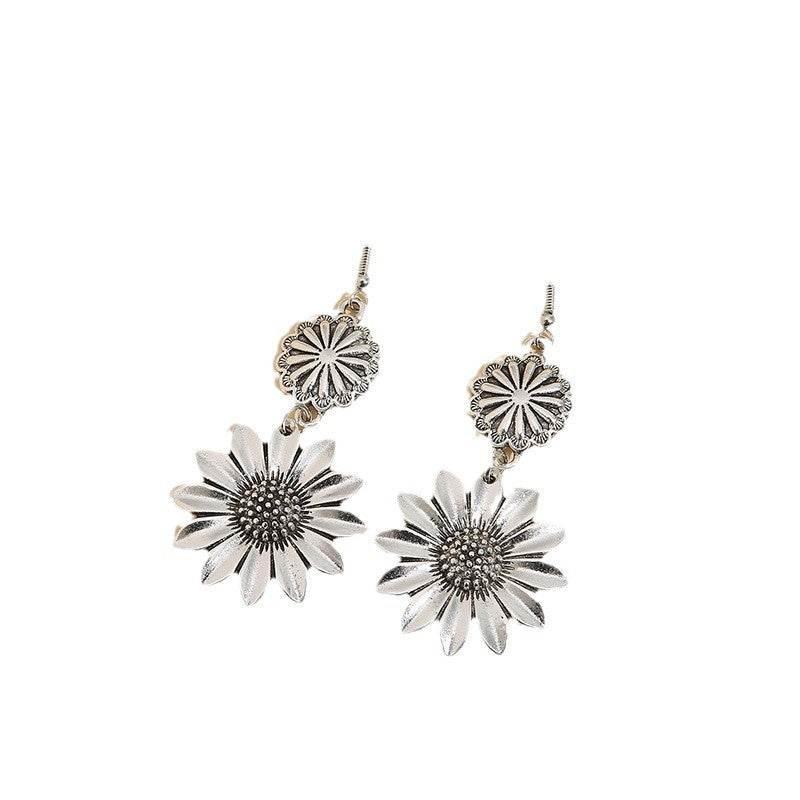 Retro Sunflower Earrings INS Fashion Jewelry for Women - ZA-Zola