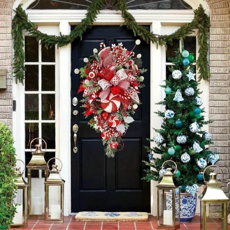 Christmas Upside Down Tree Door Wall Decoration | Holiday Décor - ZA-Zola