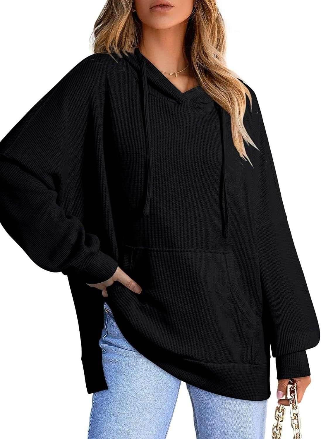 Women's Long Sleeve Pocket Pullover Sweatshirt - ZA-Zola