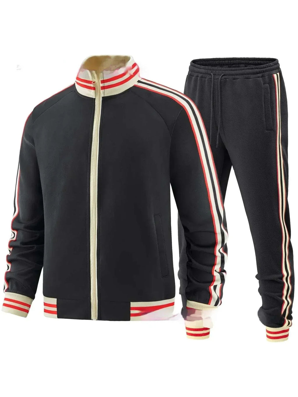 Men’s Casual Sports Suit – Fleece Lined Two-Piece Set - ZA-Zola
