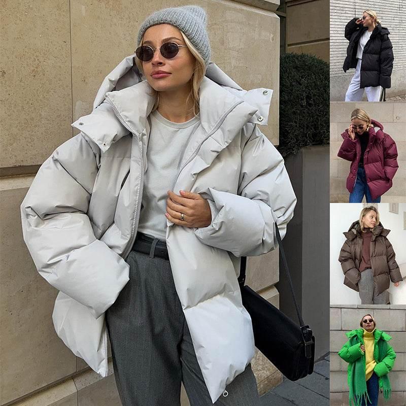 Fashion Cotton Jacket with Removable Hood – Warm Winter Coat - ZA-Zola