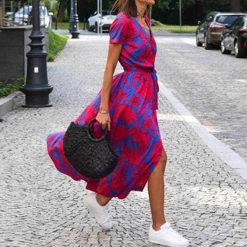 Stylish Printed Beach Dress – Light & Breezy Fit - ZA-Zola