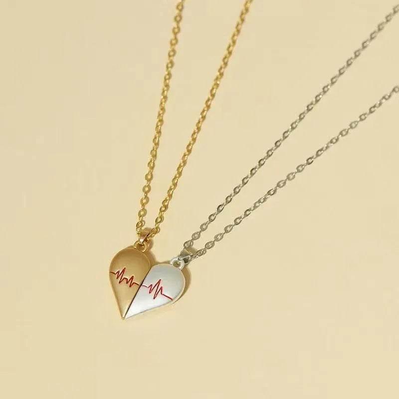 Magnetic Heartbeat Necklace for Couples - Shop Now! - ZA-Zola