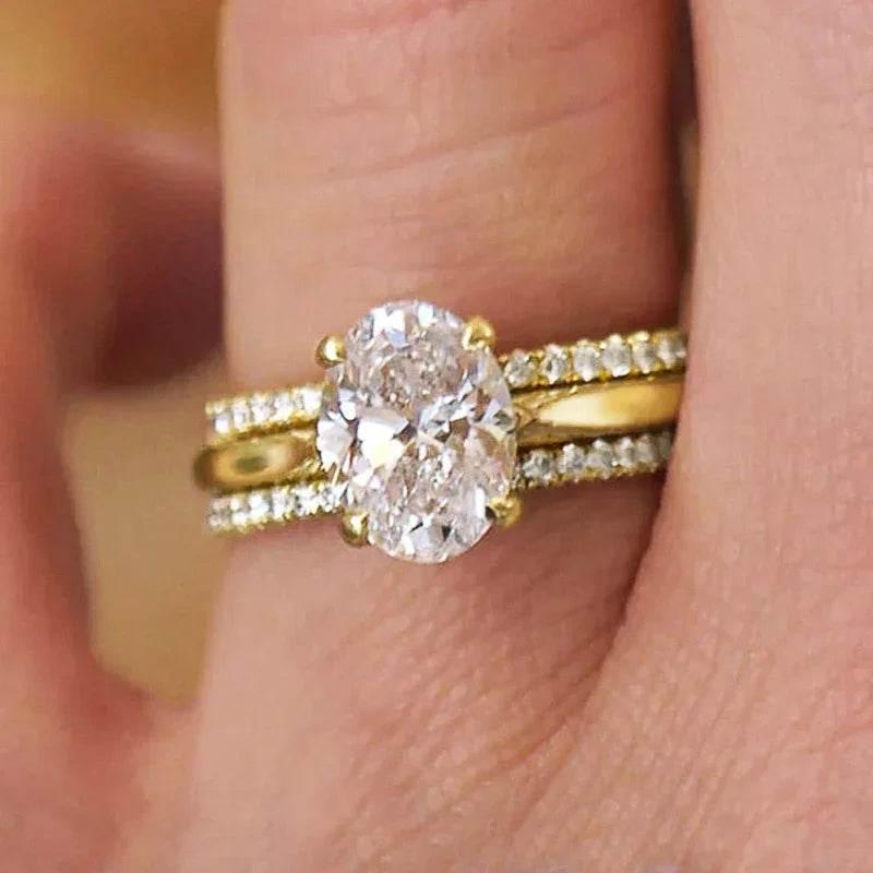 Shop Elegant Zircon 3-Ring Set for Women - Buy Now! - ZA-Zola