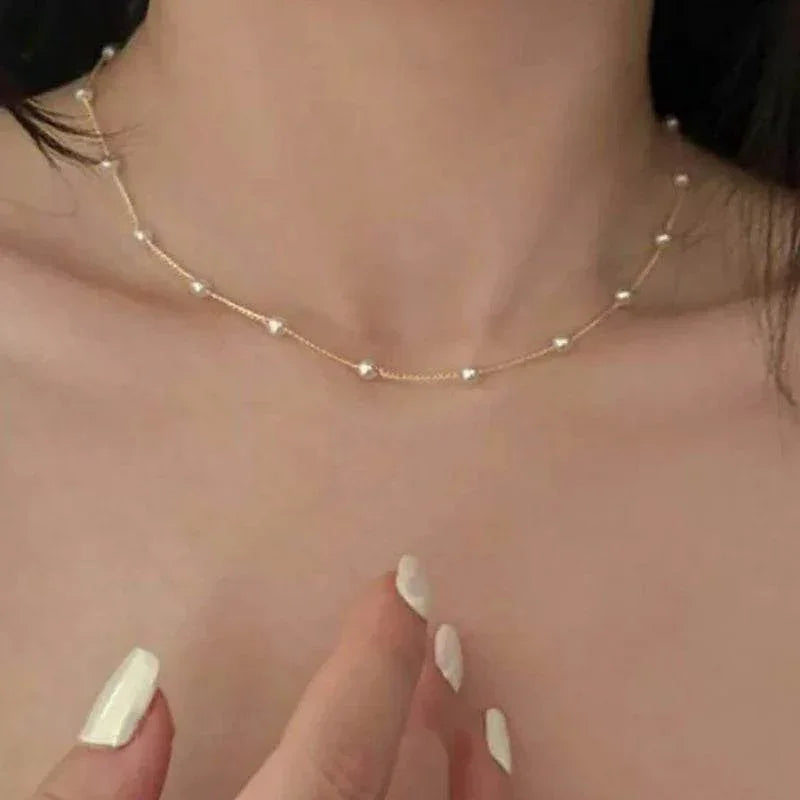 Retro Pearl Pendant Necklace – Elegant & Minimalist - ZA-Zola