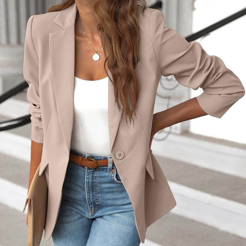 Women’s Autumn Solid Color Suit Jacket - ZA-Zola