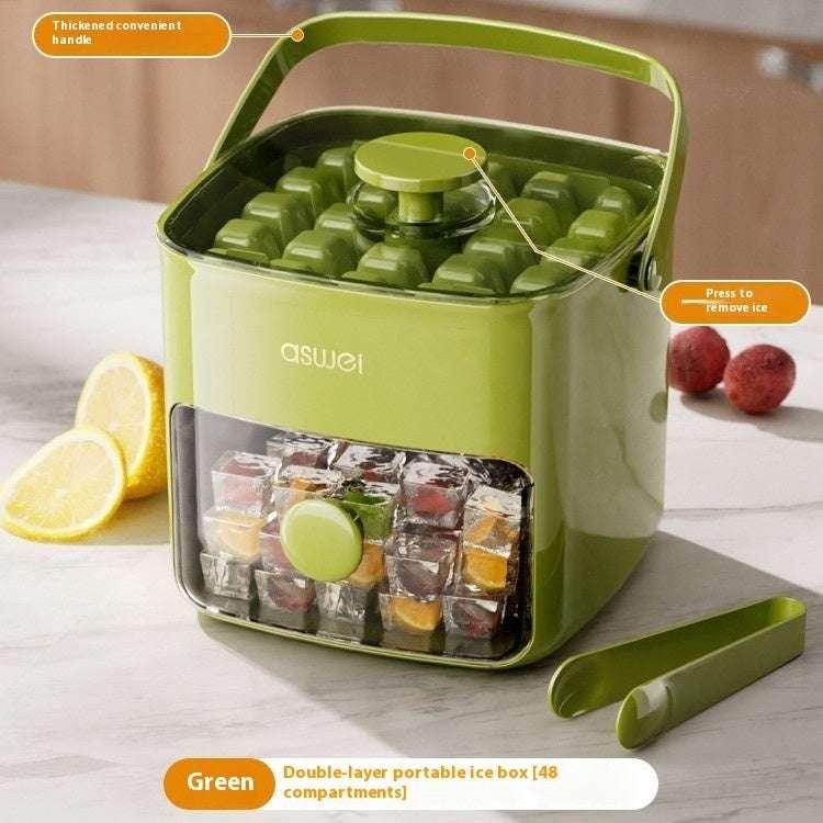 Large 48-Grid Press Ice Cube Mold - 1L Capacity - ZA-Zola