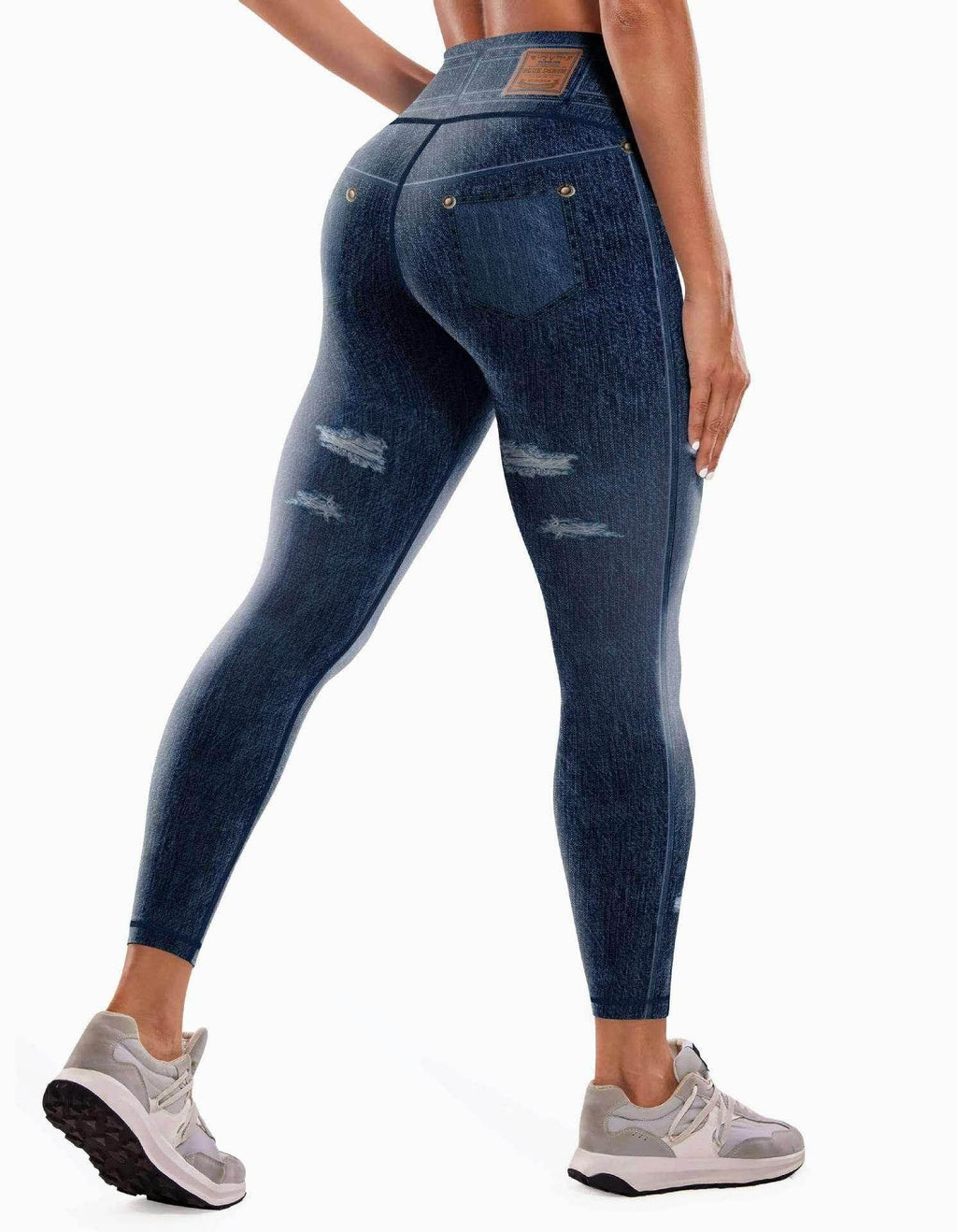 Denim Print Yoga Pants for Women – Stretch Fit - ZA-Zola