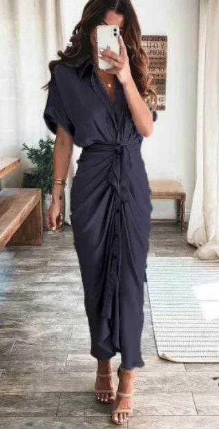 Elegant Swing Maxi Dress – High Waist Formal Look - ZA-Zola