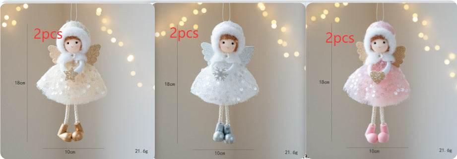 Christmas Angel Girl Pendant Winter Mesh Big Eyes Décor - ZA-Zola