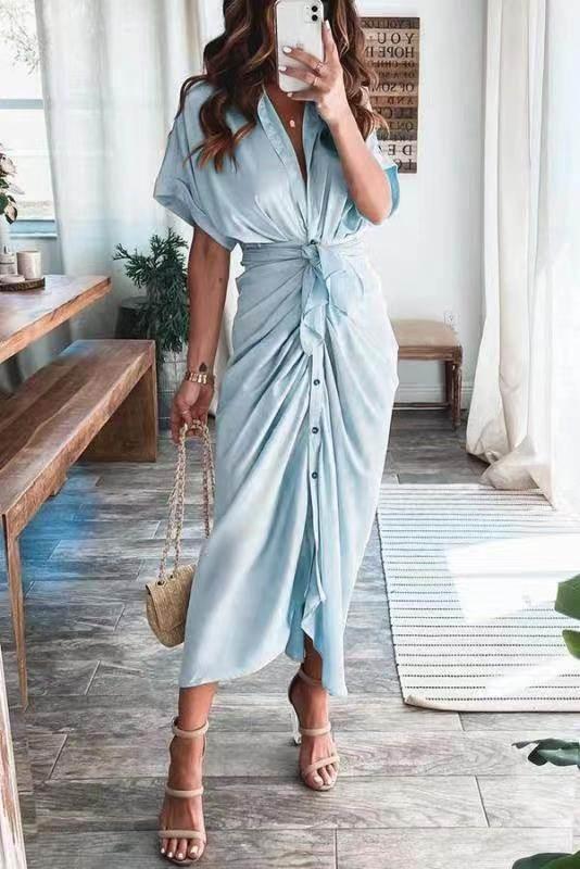 Elegant Swing Maxi Dress – High Waist Formal Look - ZA-Zola