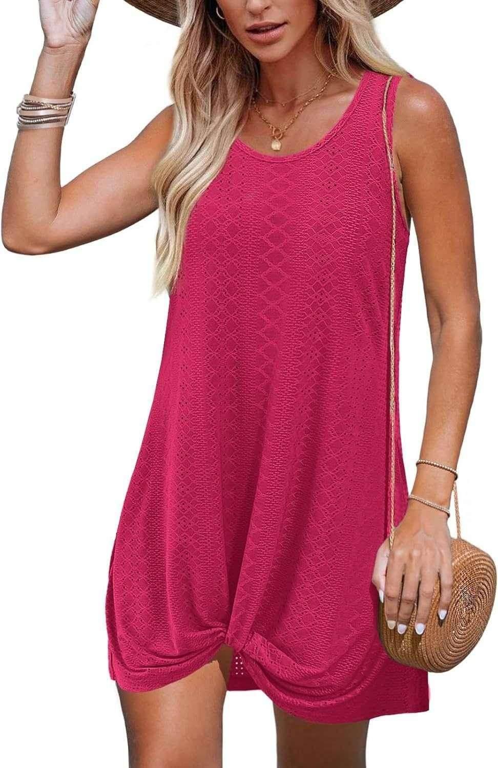 Hollow Out Sleeveless Beach Dress – S to XXL - ZA-Zola