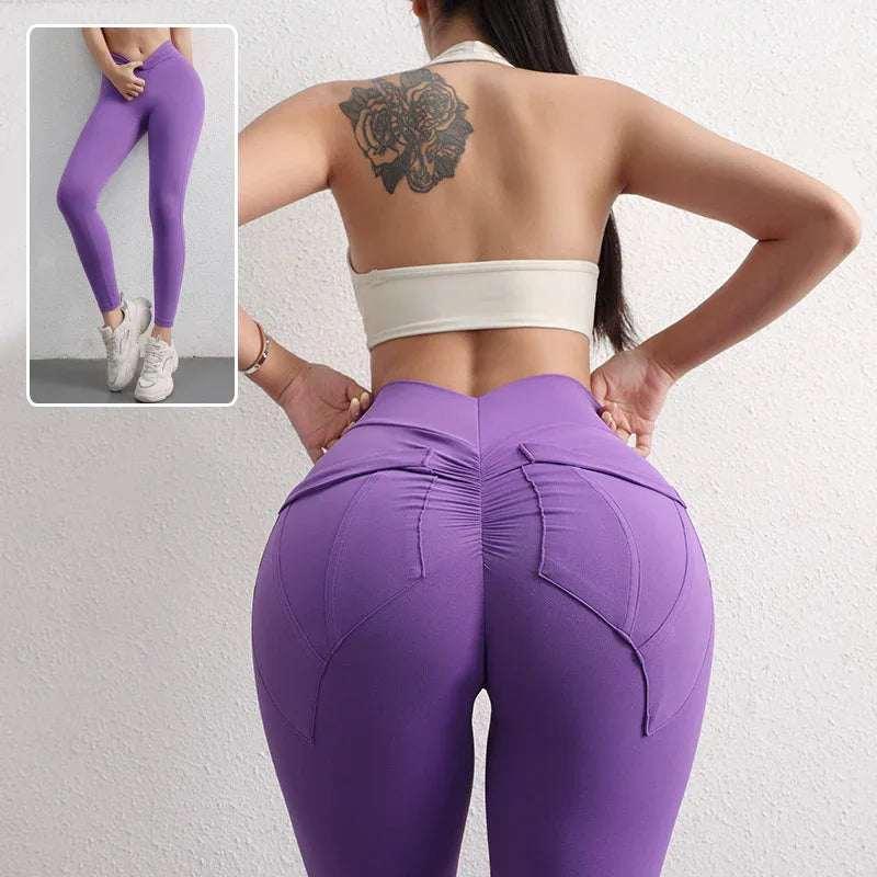 High Waist Yoga Pants with Pockets – Women’s Sports Leggings - ZA-Zola