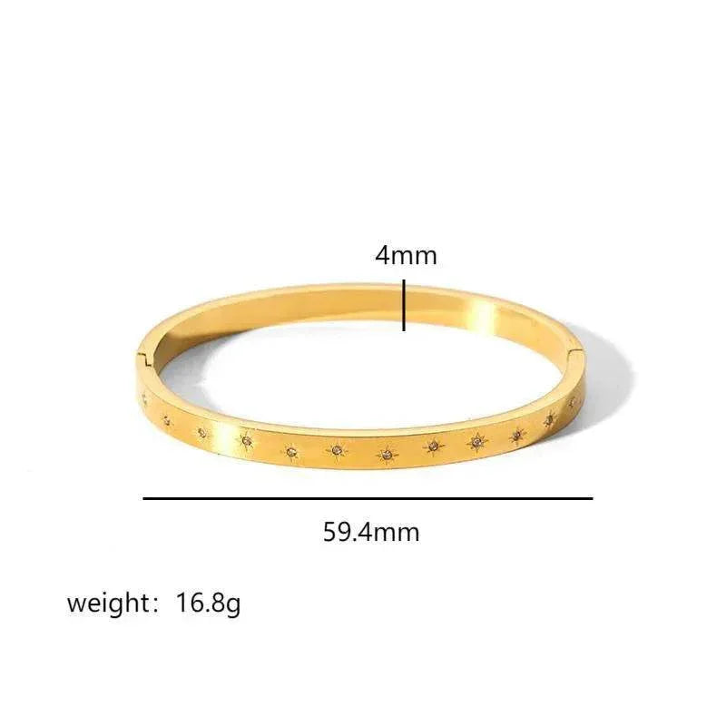 Titanium Steel Star Buckle Bracelet – INS Style - ZA-Zola
