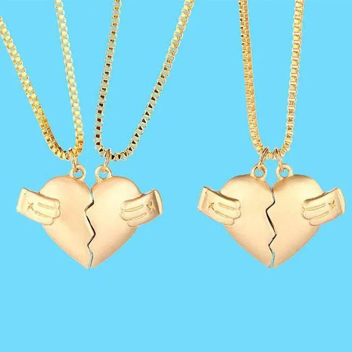 Buy Heart-Broken Magnet Love Necklace 2PCS - Perfect Gift for Couples! - ZA-Zola