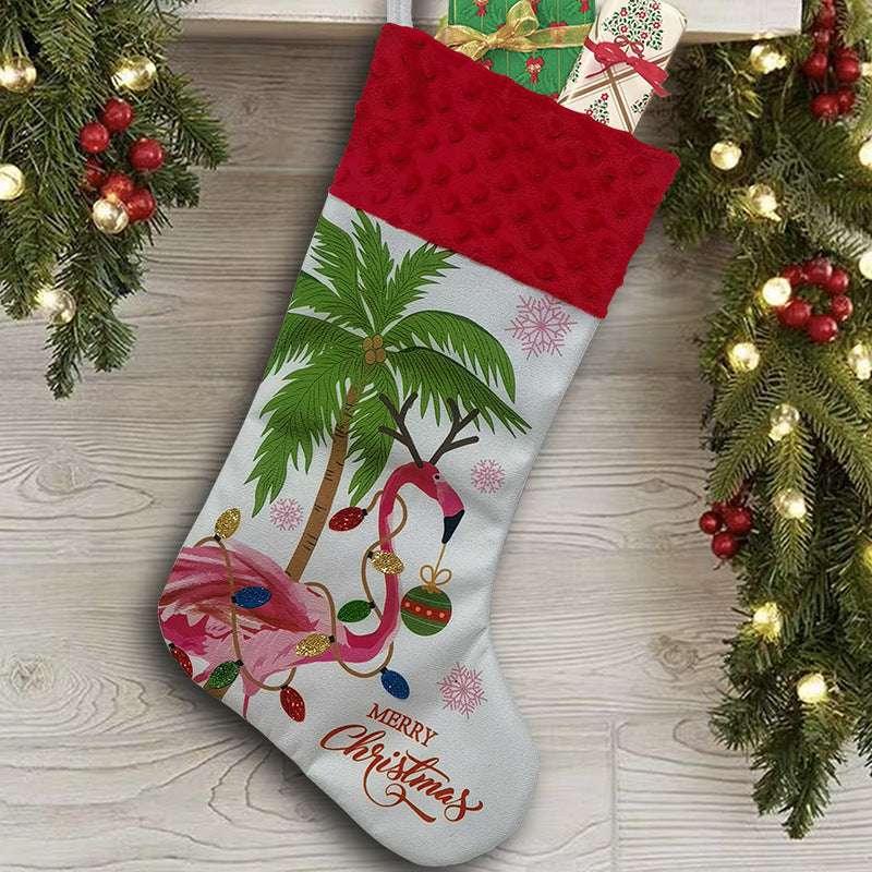 Flamingo Christmas Stockings Holiday Decoration Pendant - ZA-Zola