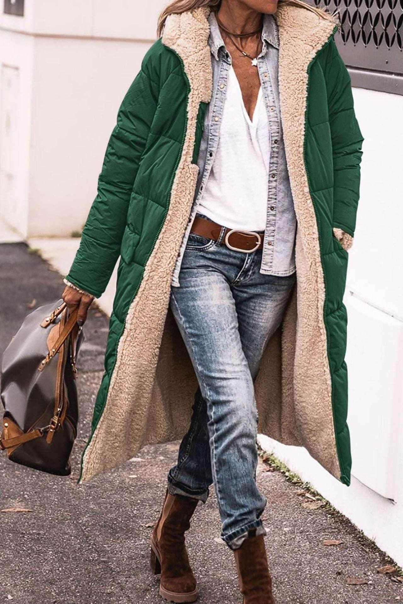 Shop Solid Color Hooded Cotton Jacket for Women | Trendy Street Style - ZA-Zola
