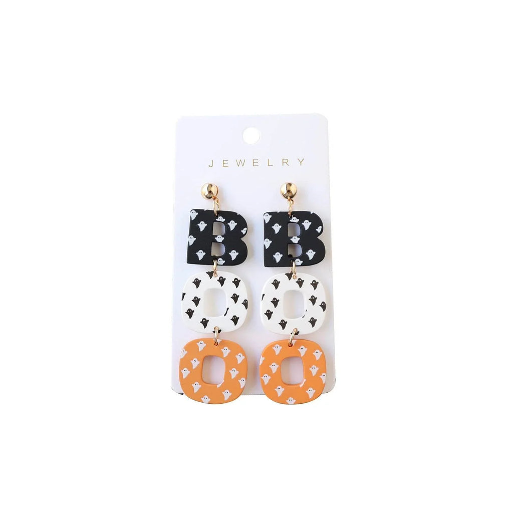 ZA-Zola Halloween BOO Ghost Earrings for Women - ZA-Zola