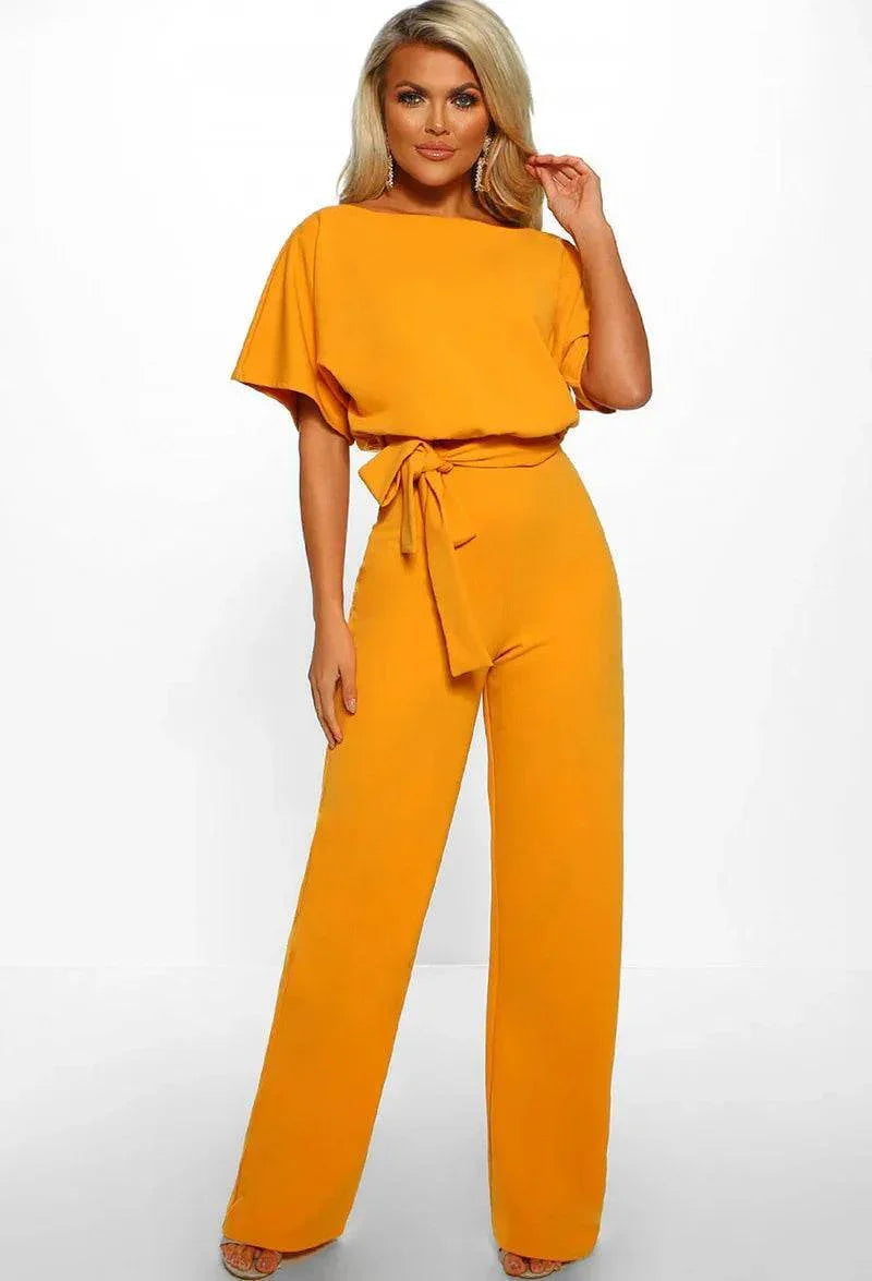 7-Color Lace-Up Button Jumpsuit for Women - ZA-Zola