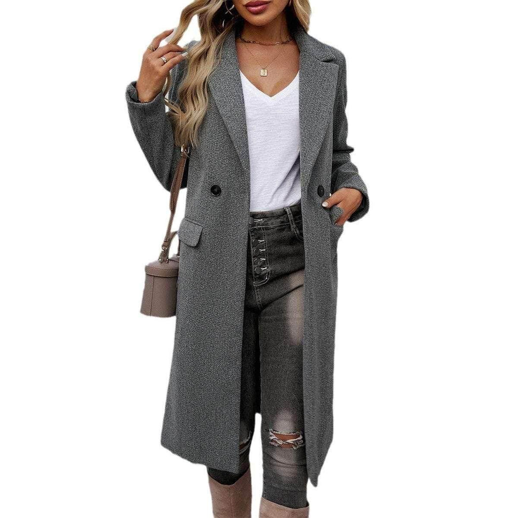 Buy Women's Turn-Down Collar Coat – Elegant Commuting - ZA-Zola
