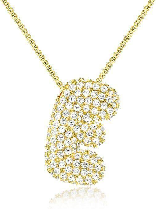 Zircon Balloon Letter Pendant Necklace for Women - ZA-Zola