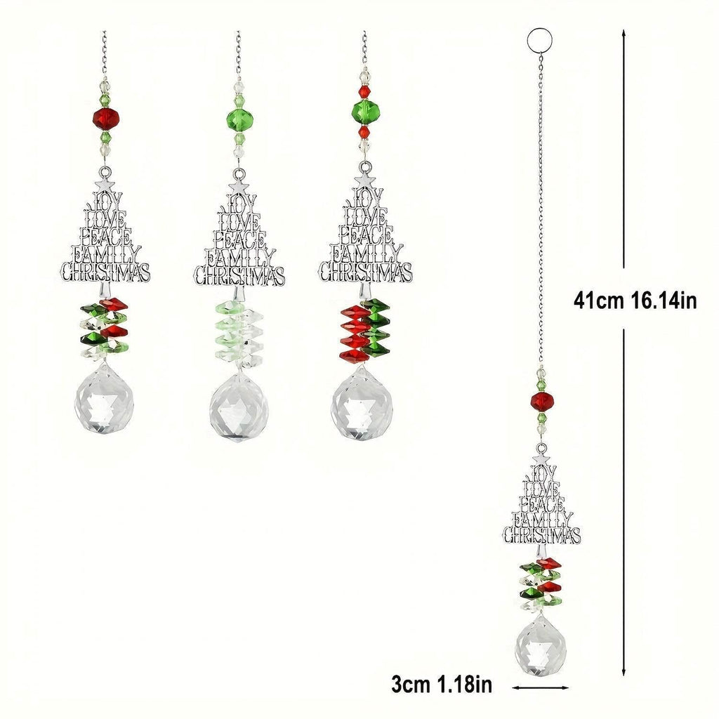 Christmas Sun Catcher Crystal Christmas Tree Pendant - ZA-Zola