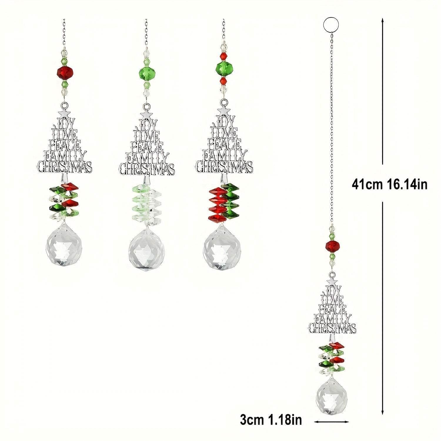 Christmas Sun Catcher Crystal Christmas Tree Pendant - ZA-Zola