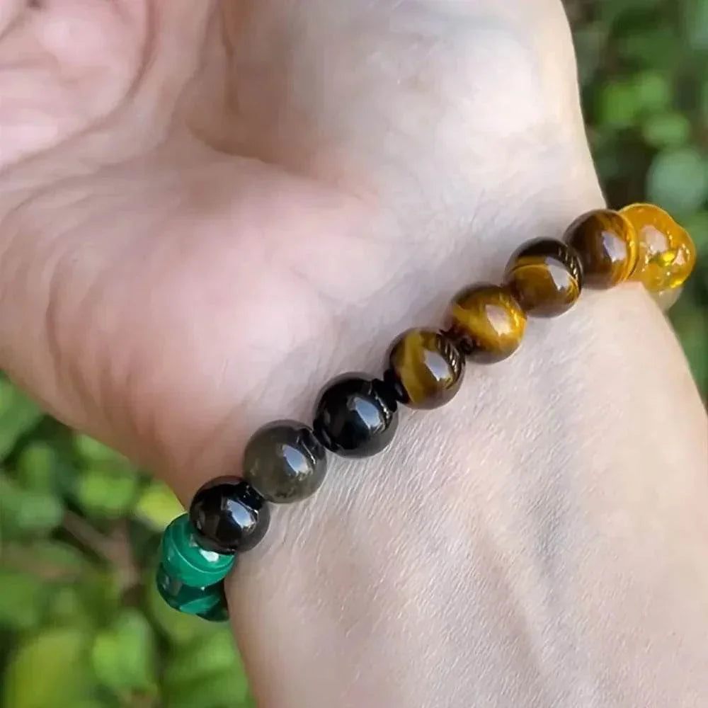 Natural Stone Crystal Bracelet – Unisex Travel Charm - ZA-Zola