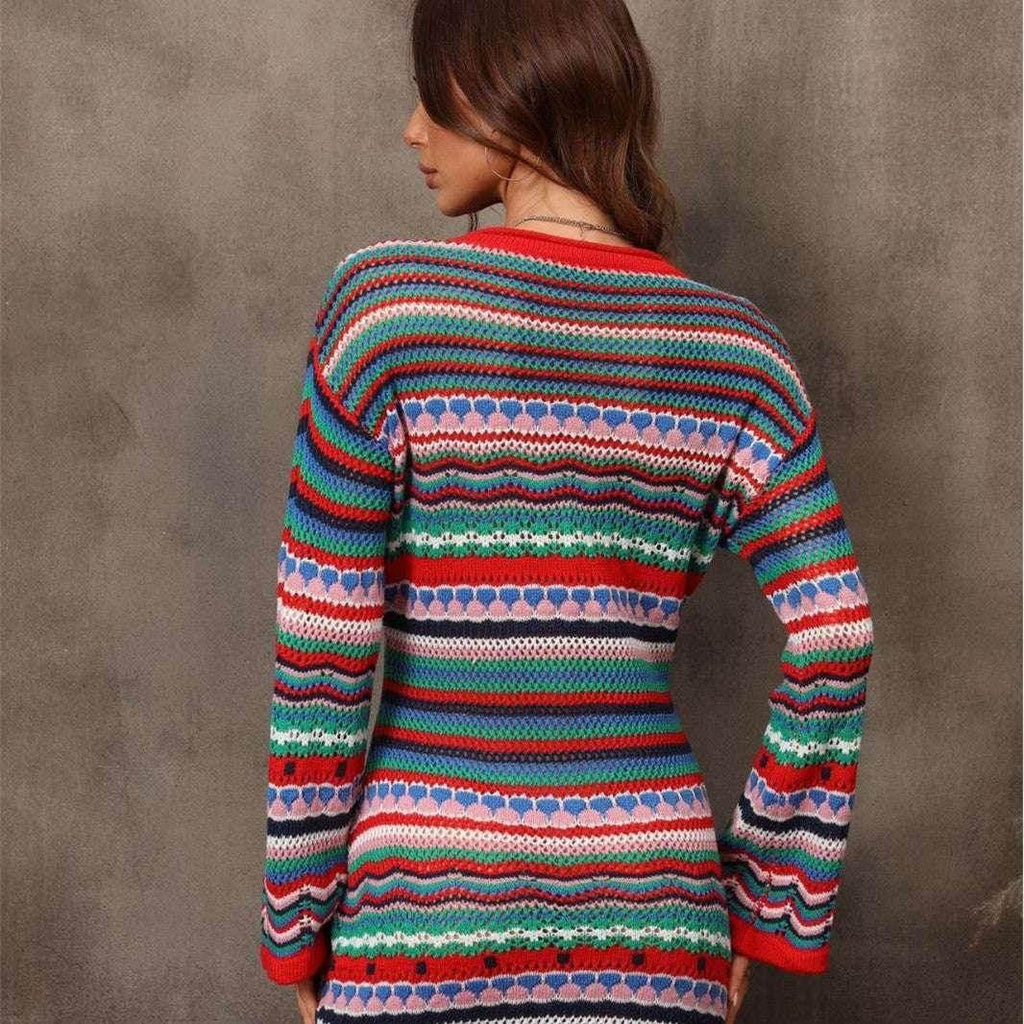Women’s Patchwork Knit Cutout Dress - ZA-Zola