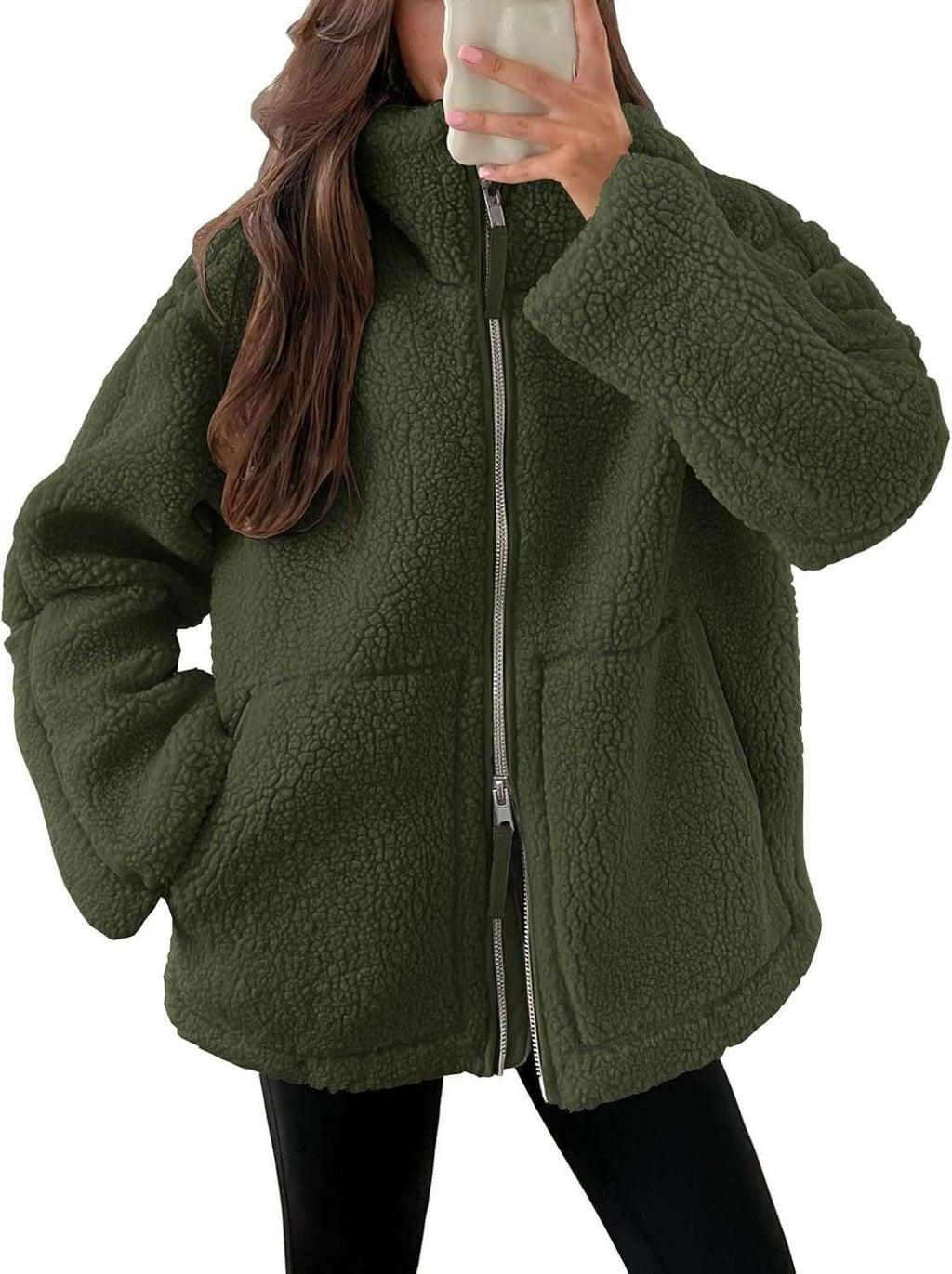 Winter Fleece Jacket Women | Lapel Zip-Up Coat - ZA-Zola
