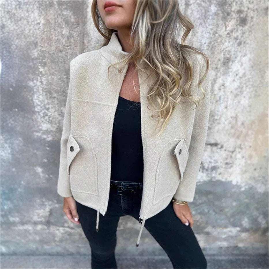 Woolen Lapel Suit Jacket Loose Fit Winter Blazer - ZA-Zola