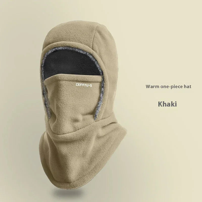 Winter Fleece Hooded Scarf – Windproof Thermal Face Mask Hat - ZA-Zola