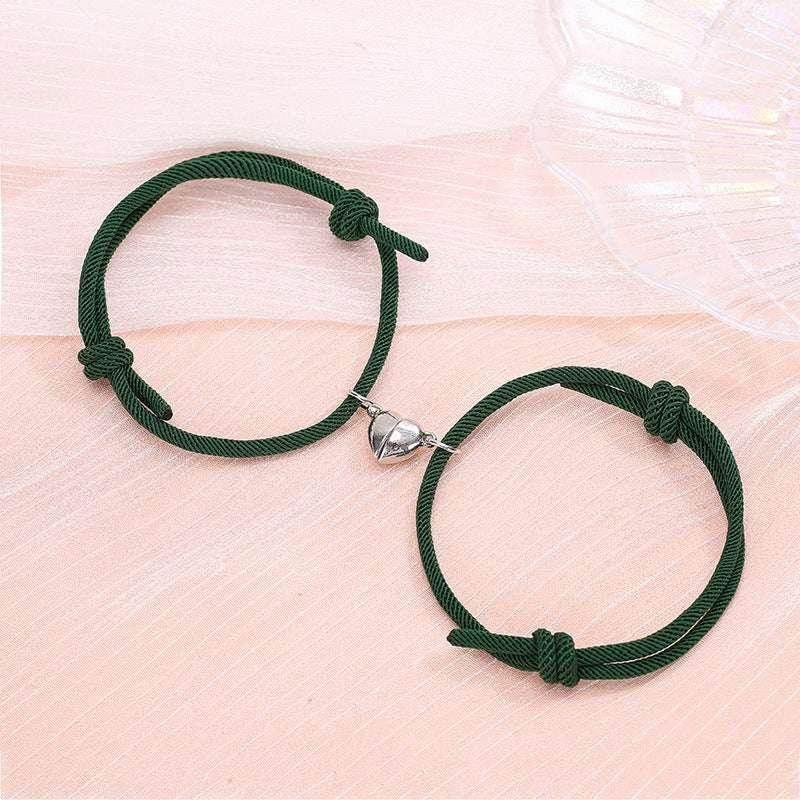 Magnetic Heart Couple Bracelets – 2pcs - ZA-Zola