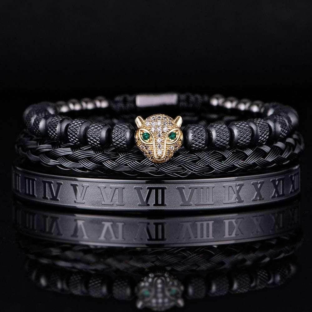 Leopard Head Mesh Pearl Bracelet – Unisex Style - ZA-Zola