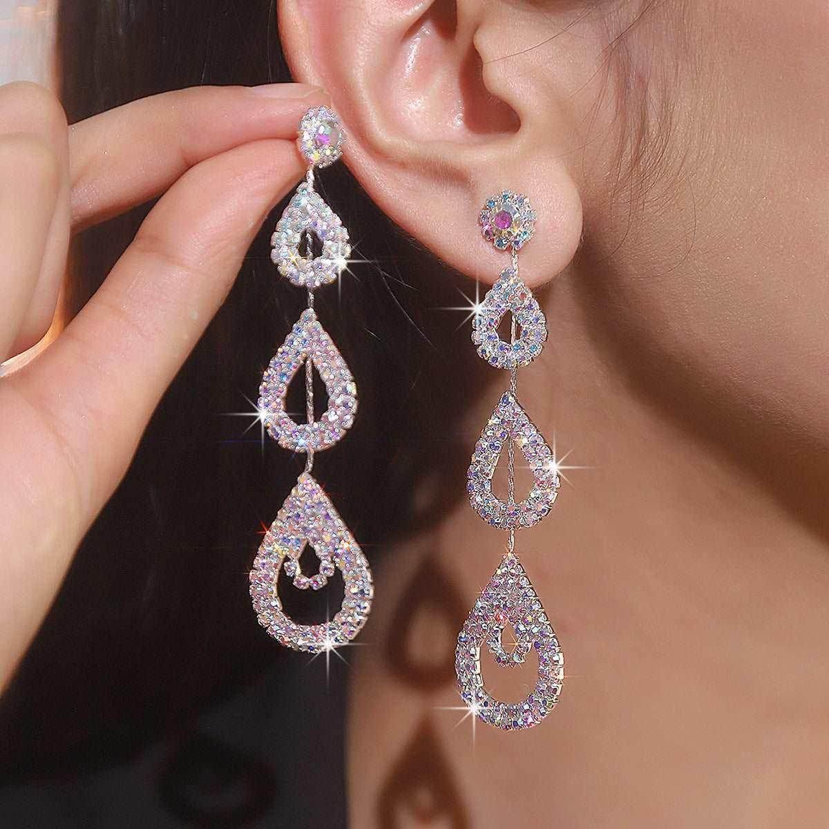 Fashion Rhinestone Long Earrings – Shop Now! - ZA-Zola