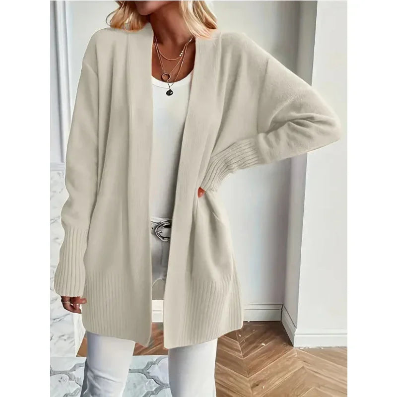 Shawl Sweater with Pockets | Casual Elegant Style - ZA-Zola